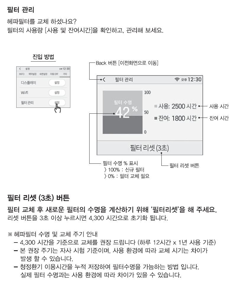 필터 관리